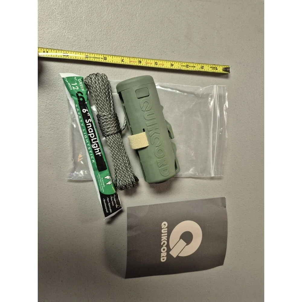 Quikcord - Military Inspired, Paracord Survival Tool with 12 Hour Glo Light
